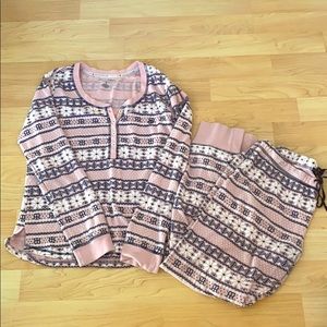 Tommy Hilfiger pink fair isle Pj set